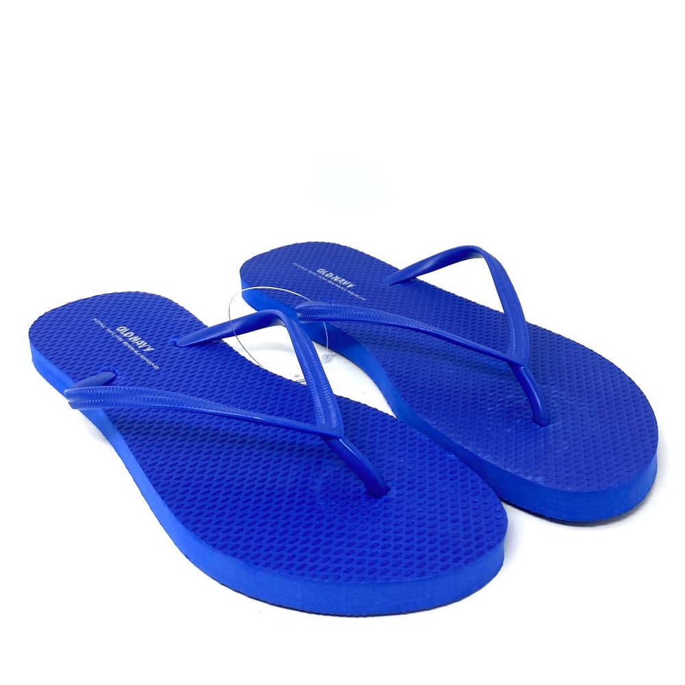 Old Navy Flip Flop Sandals Blue Rubber For Women Summer Comfort 812894-01-1